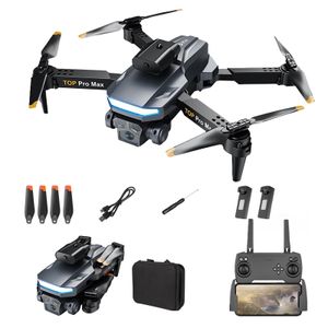 Ferngesteuerte Drohne 8K HD 3 Kameras, 360° Drohnen-Hindernisvermeidung Vierachsiges faltbares ferngesteuertes Quadrocopter-Spielzeug (inkl. 2 Sätze B