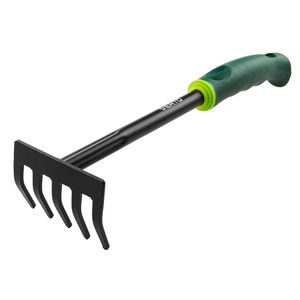 VERTO Garden Handrechen 340 mm Gartenharken (Gartenkrallen) Gummierter Griff mit ergonomischer Form