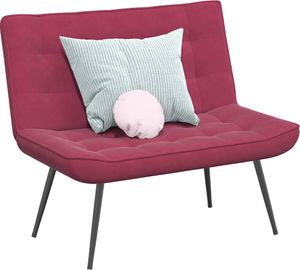 Möbel Sitzbank Weinrot 110x74x84 cm Samt - Gartenbänke 4012341
