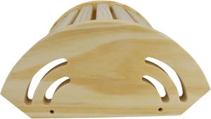 SudoreWell® Sauna Ecklampenschirm Holzblendschirm Oslo aus Kiefernholz für Saunaleuchte und Saunalicht
