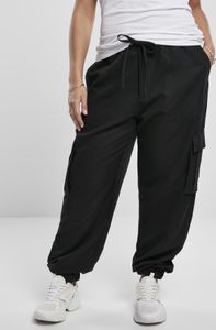 Urban Classics TB3434 | Ladies Viscose Twill Cargo Pants Jogginghose Damen - Farbe: Black - Größe: L