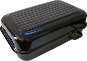 BELIS Smaltovaný dvojitý pekáč s rebrovaním 40 cm - úchyty na boku