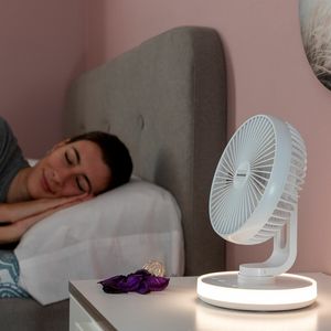 Stolný ventilátor s dobíjacou batériou a LED FanLed InnovaGoods Ø6,6'' 4000 mAh