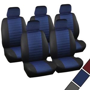 WOLTU 7232-7 Sitzbezug Auto Einzelsitzbezug universal Größe, 5er-Set,schwarz/blau