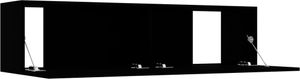 vidaXL TV-Schrank Schwarz 120x30x30 cm Holzwerkstoff