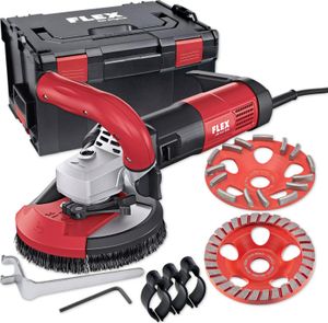 FLEX Sanierungsschleifer 125mm LDE 16-8 125 R, Kit E-Jet 2x Schleifteller 504998
