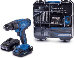 Scheppach mobile Werkstatt C-DTB74/1-X | 50 Nm | LED | Gürtelclip | 20V IXES | inkl. Akku-Bohrschrauber, Akku, Ladegerät und 74-teiligem Zubehörset