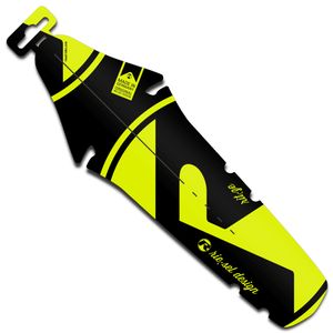 Riesel Design® - rit:ze - Mudguard für den Sattel/Rennrad Schutzblech hinten - einfach installierbares Fahrrad Schutzblech/Hinterrad Steckschutzblech für Jede Radgröße - neon yellow label
