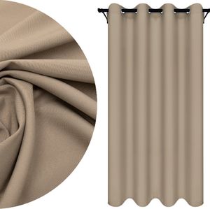 Nepriehľadný záclona s očkami, rozmery: 140x240 cm, farba: Tmavobéžová Nepriehľadný záclona s očkami, rozmery: 140x240 cm, farba: Tmavobéžová