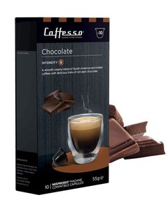 Caffesso Chocolate 10 Stück – 100 % kompatible Kapseln für Nespresso-, DeLonghi- und Krups-Kaffeemaschinen