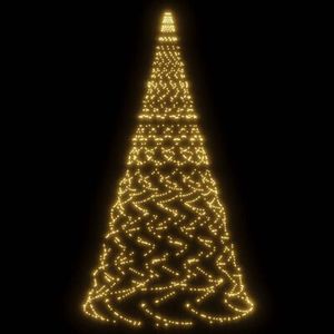 LED-Weihnachtsbaum Fahnenmast Warmweiß