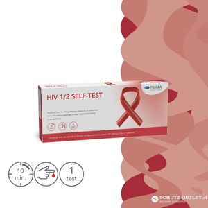 PRIMA | HIV 1/2 Home Test | Schneller Selbsttest zum qualitativen Nachweis von Antikörpern gegen das Humane Immundefizienz-Virus Typ 1 und 2 (HIV1/HIV2) – 1er Pkg. HIV 1/2 Home Test