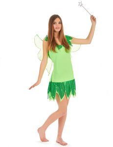 Märchenfee Damen-Kostüm grün