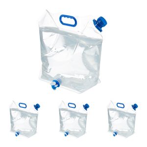 relaxdays 4er Set faltbare Wasserkanister 10 l