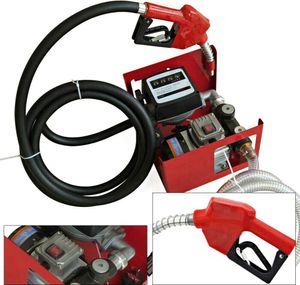 Dieselpumpe Heizölpumpe Biodieselpumpe mit Schläuchen & Zählwerk Selbstansaugend Zapfpistole 60L/min