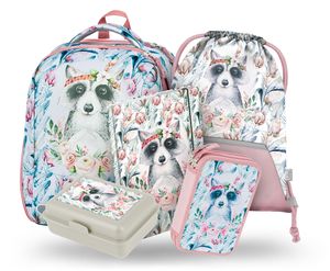 BAAGL SET 5 Shelly Raccoon: Aktentasche, Federmappe, Tasche, Mappen, Box