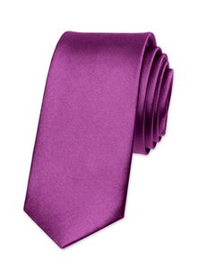Krawatte Herren Hochzeit Konfirmation Slim Tie Retro Business Schlips schmal Autiga® dunkelviolett