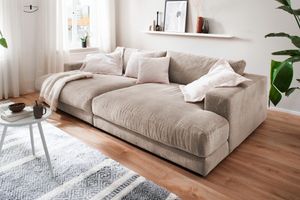 KAWOLA Big Sofa Stoff od. Cord verschiedene Farben E taupe,  170,  Cord