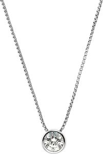 JOOP! Damen 925 Sterling Silber Halskette mit Anhänger mit Zirkonia in silberfarben - 2030996