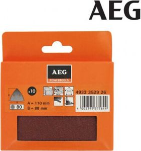 AEG Powertools Schleifpapier 110 x 88 mm passend für FDS 140 u.a. Körnung 80