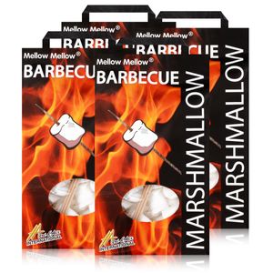 Mellow Mellow Marshmallow Barbecue Bag 500g - Inklusive drei Spieße (4er Pack)