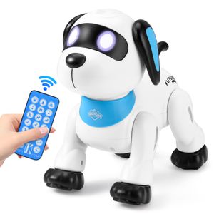 Fernbedienung Roboter Hund, RC Roboterhund mit Sound RC Stunt Robo Hund mit Sing & Tanz Intelligentes Programmierbares Interaktives Hundespielzeug