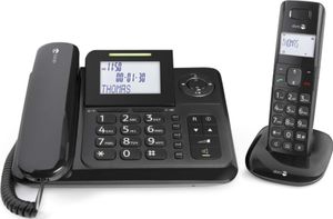 Doro Comfort 4005 Combo Strahlungsarmes Schnurlostelefon mit Anrufbeantworter, Rufnummernanzeige, 10h Sprechzeit, 4 Tage Standby, Freisprechfunktion, DECT