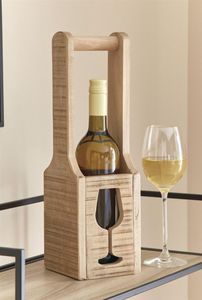 Flaschenhalter "Wein" aus recyceltem Holz, Flaschenständer, Weinflaschenhalter, Weinflaschenträger