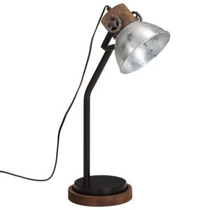 vidaXL Schreibtischlampe 25 W Vintage-Silber 18x18x60 cm E27