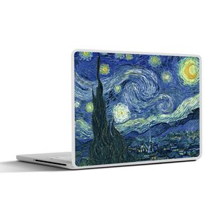 MuchoWow® Laptop Aufkleber Sticker Cover Sternennacht - Gemälde - Alte Meister - Vincent van Gogh 36.5x27.5 cm - Laptop-Sticker
