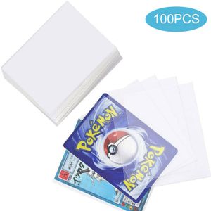 100x Card Sleeves Pockets Karten Hüllen Transparent Sammelkarten für Tauschkarten Pocket Pages 6.6*9.1cm