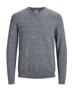 JACK & JONES JJEBASIC KNIT V NECK NOOS , Farbe:Navy Blazer Twisted wi  / Blau Weiss, Größe:XXL