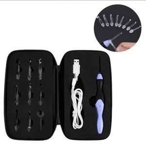 Häkelnadel-Set mit LED-Beleuchtung und USB-Aufladung, Strickwerkzeug mit austauschbaren Spitzen, 2.5–6.5 mm