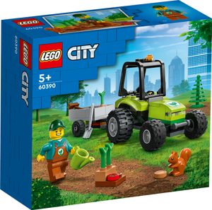 LEGO 60390 City Kleintraktor, Spielzeug-Traktor mit Anhänger, Fahrzeug zum Bauernhof-Set mit Gärtner-Minifigur & Tierfigur, Konstruktionsspielzeug ab 5 Jahren