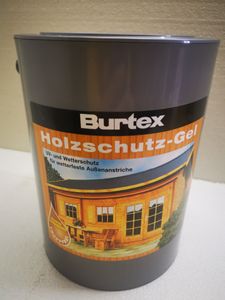 Burtex Holzschutz-Gel Holzschutz Holzlasur UV-beständig für alle Holzarten im Außenbereich 5 Liter in Anthrazit