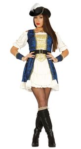 Deluxe Piratin Kleid Kostüm für Damen Gr. M-L, Größe:M