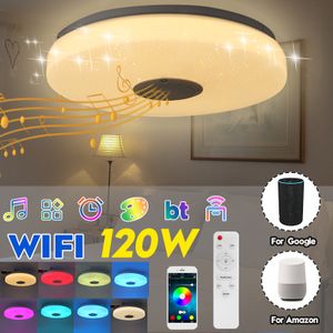 120W WIFI bluetooth LED Dimmbar Deckenleuchte Lautsprecher RGB Deckenlampe Licht