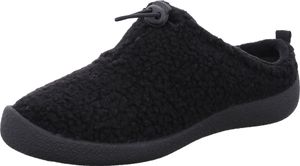 Rohde Damen Pantoffel Hausschuh Plüsch Gummizug Kordel Stopper D.Olbia 2001, Größe:40 EU, Farbe:Schwarz