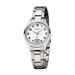 Regent Edelstahl Damen Uhr FR-193 Funkuhr Armband silber D2URFR193