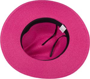 styleBREAKER Damen Panama Sonnenhut, Strohhut, Schlapphut, Faltbarer Knautschhut, Sommerhut, Fedora Hut 04025041, Farbe:Pink