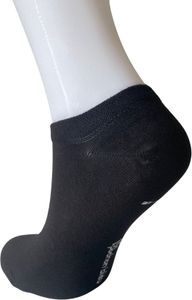 6x Bamboo Sneaker Socks Seamless - Uni - 6 Paar - Schwarz - Größe 35-41 - Bambus 84% - Socken