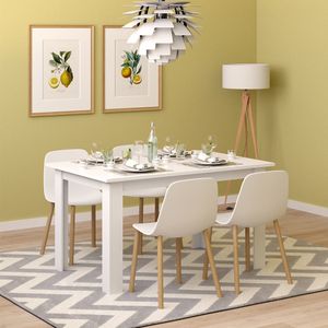 Jedálenský stôl Livinity® Karlos, 140 x 90 cm, biely