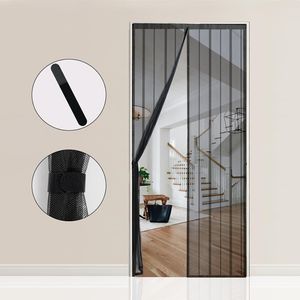 Sekey 90 x 200 cm Magnet Fliegengitter Tür Vorhang für Holz, Eisen, Aluminium Türen und Balkon. Einfache Installation Schwarz