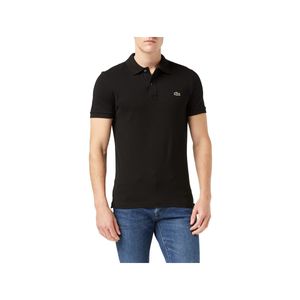 Lacoste Polo Shirt Slim Fit Herren Schwarz, Größe:L