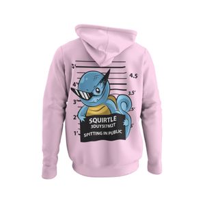 Nerd Fashion Organic Damska bluza z kapturem Zabawny Anime Pokemon Pikachu Pika Schiggy