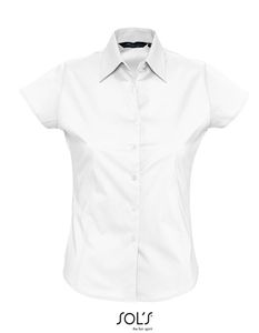 SOLS Damen Bluse Stretch kurzarm 17020 Weiß White S