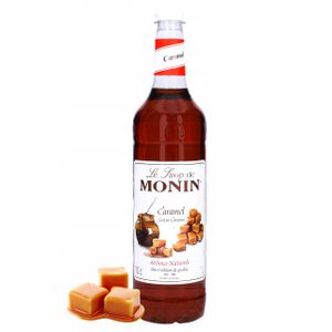 Monin Premium Caramel Syrup 1 l | Barový sirup do koktailov | Sirup do koláčov, dezertov, pečiva | Kávový sirup