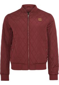 Pánská prošívaná bunda Urban Classics Diamond Quilt Nylon Jacket burgundy - XXL