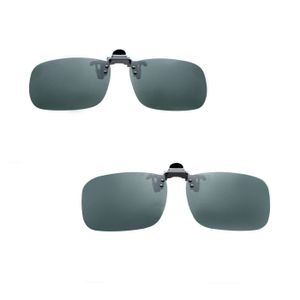 Brillen Aufsatz Aufstecker Sonnenbrillen Clip On mit Arretierung Viper , Modell wählen:2er Set -1683