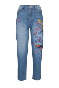 Heine - Best Connections Damen Slim-Fit-Jeans mit Stickerei, blau, Größe:40